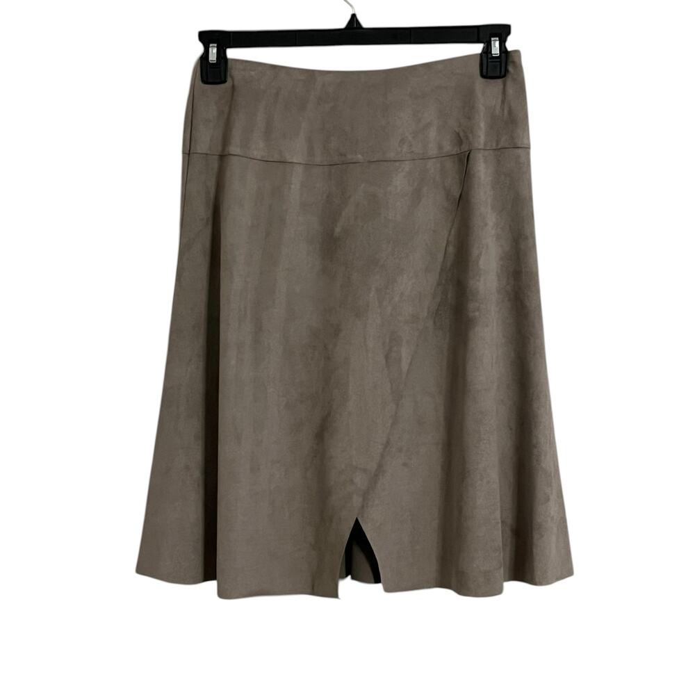 Soft Surroundings Faux Suede Wrap Aline Skirt